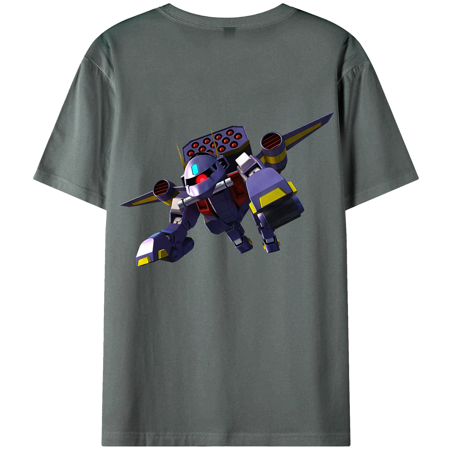 （画像用） 機動戦士ガンダム Mobile Suit Gundam 綿100％ メンズ半袖Tシャツ（バックプリント） 通気性